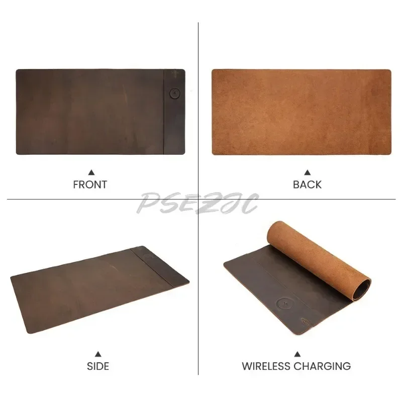 Vintage Cowhide Mouse Pad with - огляд і ціна Leather Desk Pad