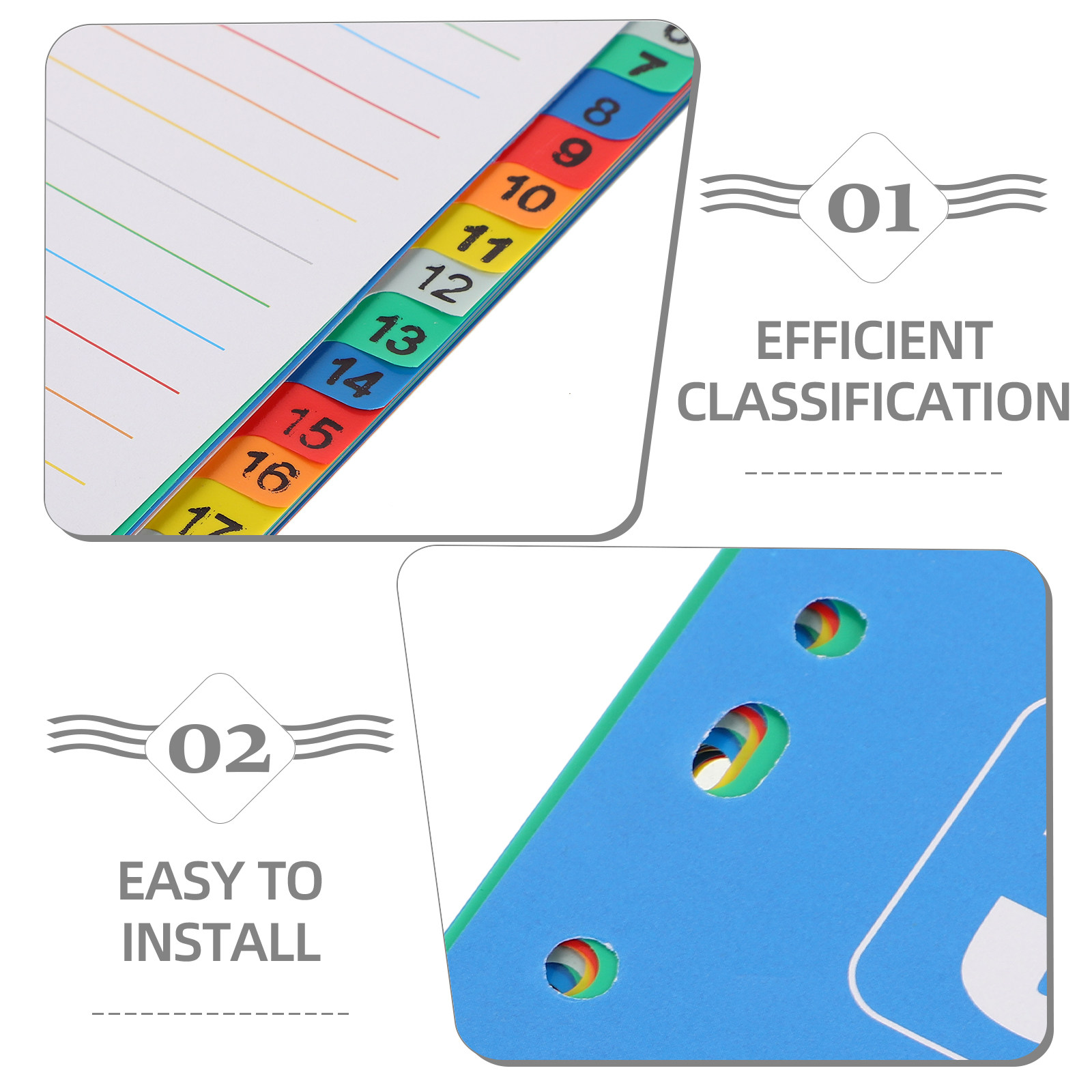 1Set Dividers A4 11-Hole Tabs  - огляд і ціна Tab Divider A4
