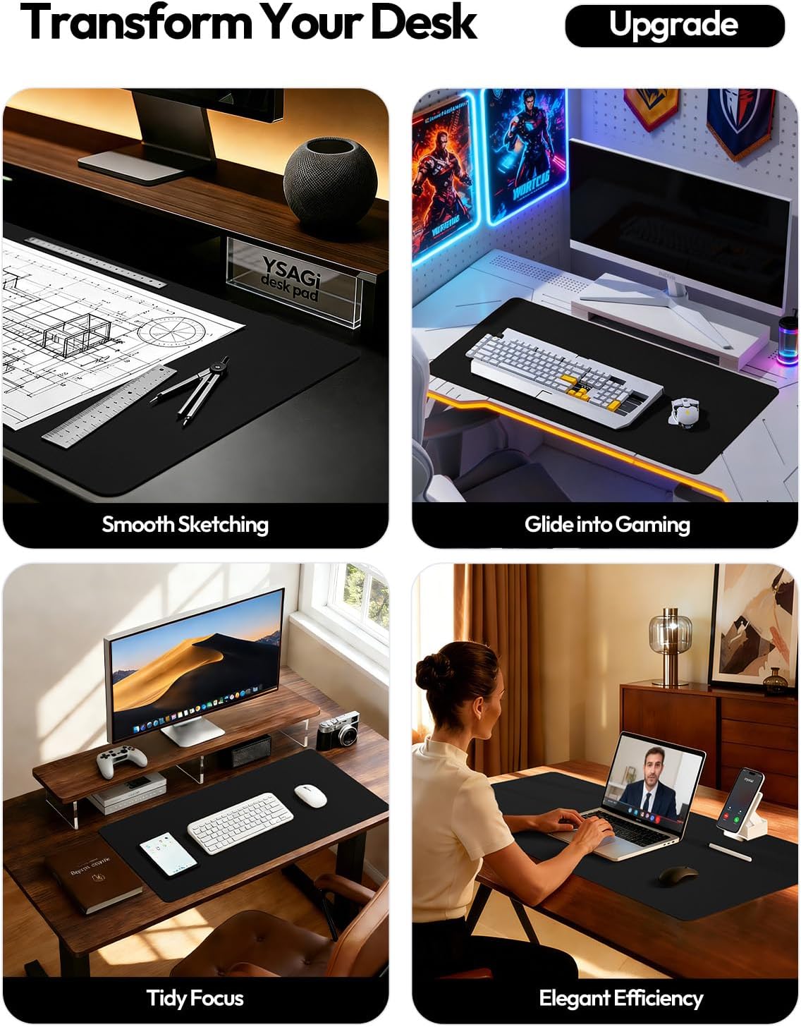 Large Leather Desk Pad Protect - огляд і ціна Leather Desk Pad
