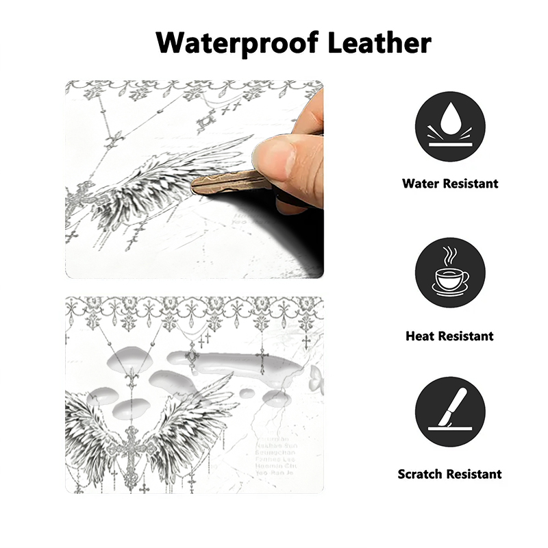 Leather Mousepad Black White A - огляд і ціна Leather Desk Pad
